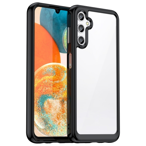 

For Samsung Galaxy A14 4G Colorful Series Acrylic + TPU Phone Case(Black)