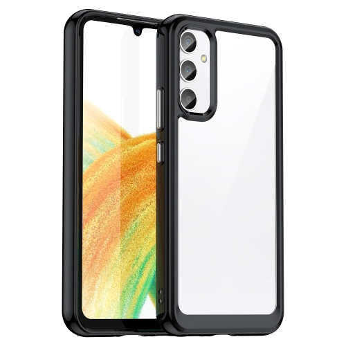 

For Samsung Galaxy A34 5G Colorful Series Acrylic + TPU Phone Case(Black)