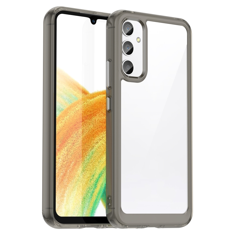 

For Samsung Galaxy A34 5G Colorful Series Acrylic + TPU Phone Case(Transparent Grey)