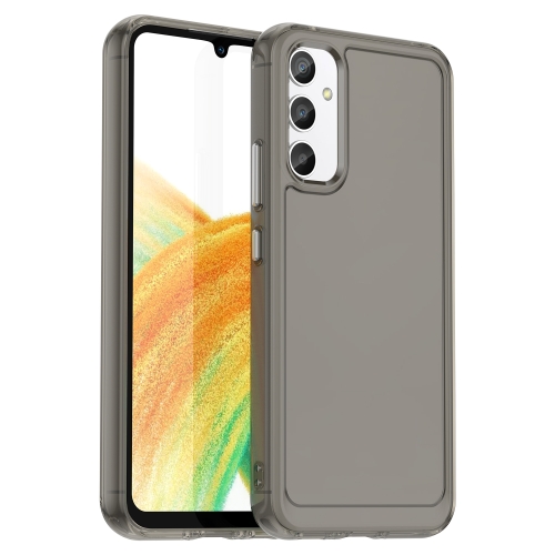 

For Samsung Galaxy A34 5G Candy Series TPU Phone Case(Transparent Grey)