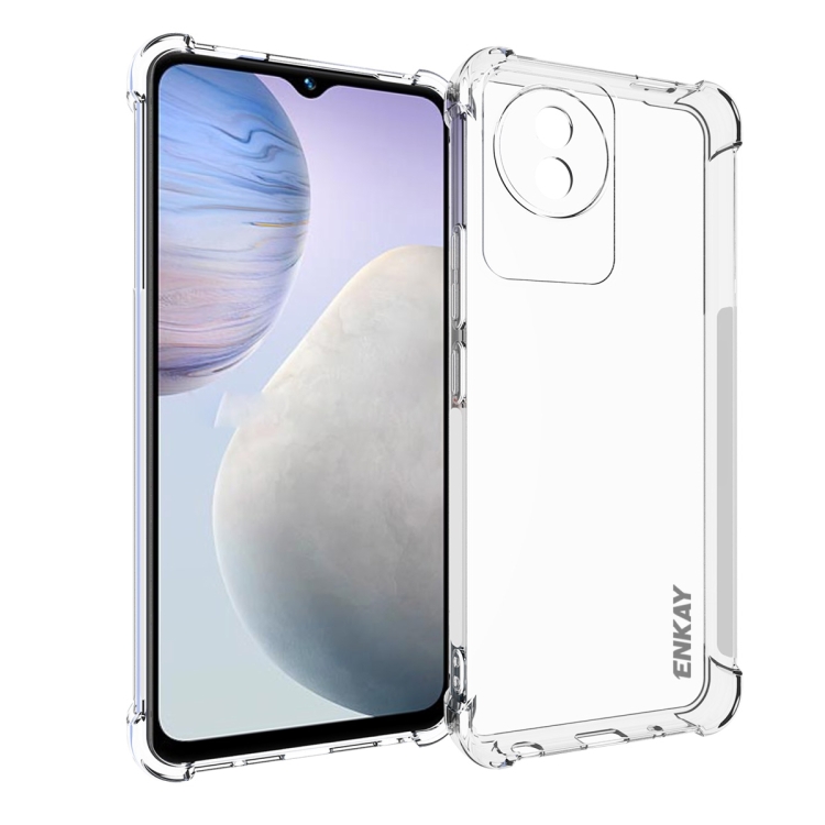 

For vivo Y02 4G ENKAY Transparent TPU Shockproof Phone Case