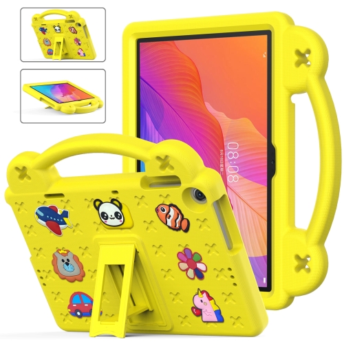 

For Huawei MatePad T10S 10.1 / T10 9.7 Handle Kickstand Children EVA Shockproof Tablet Case(Yellow)