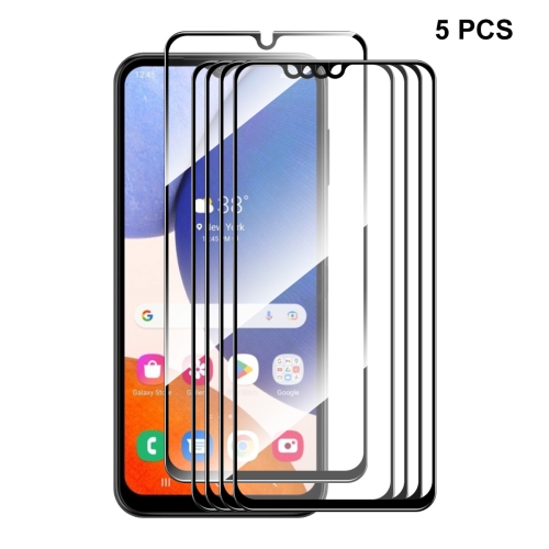 

For Samsung Galaxy A14 5G 5pcs ENKAY Hat-Prince Full Glue 0.26mm 9H 2.5D Tempered Glass Full Film