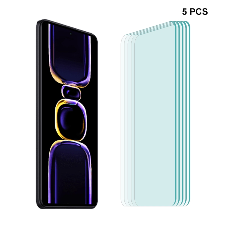 

For Xiaomi Redmi K60E 5pcs ENKAY Hat-Prince 0.26mm 9H 2.5D Tempered Glass Film