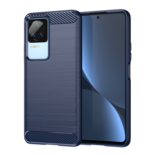 

For Xiaomi Redmi K60E Brushed Texture Carbon Fiber TPU Phone Case(Blue)