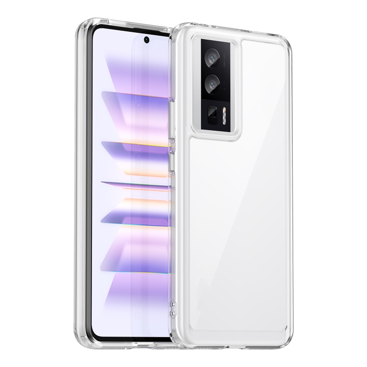 

For Xiaomi Redmi K60 Pro Colorful Series Acrylic + TPU Phone Case(Transparent)