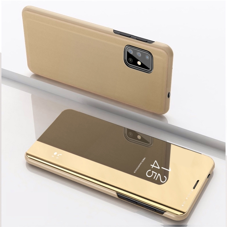 

For Xiaomi 13 Plated Mirror Horizontal Flip Leather Case with Holder(Gold)