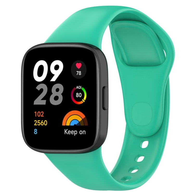 

For Redmi Watch 3 Loop Type Solid Color Silicone Watch Band(Mint Green)