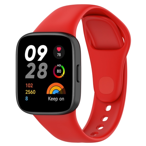 

For Redmi Watch 3 Loop Type Solid Color Silicone Watch Band(Red)