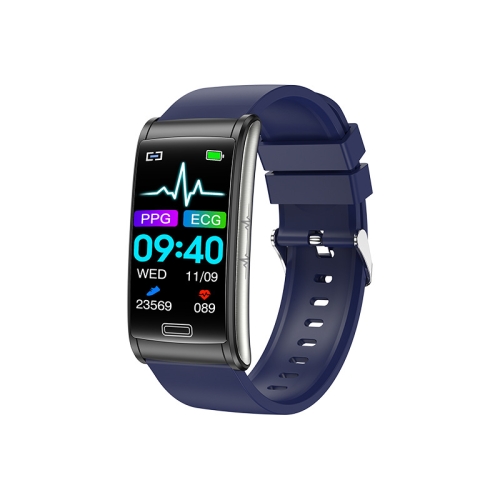 

E600 1.47 inch Color Screen Smart Watch Silicone Strap Support Heart Rate Monitoring / Blood Pressure Monitoring(Blue)