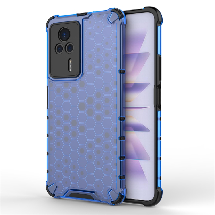

For Xiaomi Redmi K60e Shockproof Honeycomb PC + TPU Phone Case(Blue)
