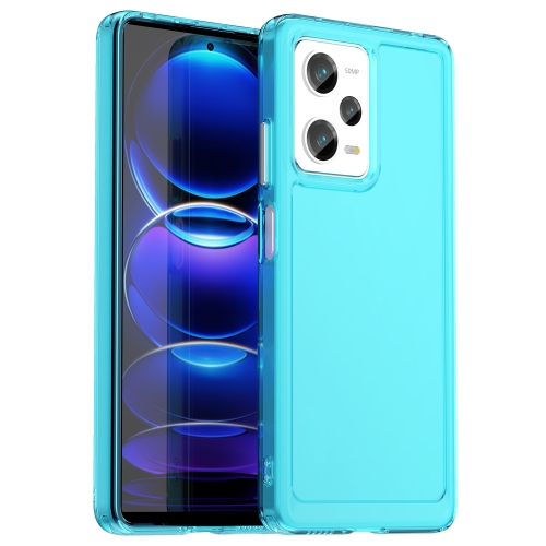 

For Xiaomi Redmi Note12 Pro Speed Candy Series TPU Phone Case(Transparent Blue)