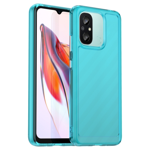 

For Xiaomi Redmi 12C Candy Series TPU Phone Case(Transparent Blue)