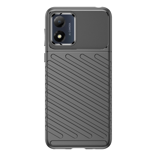 

For Motorola Moto E13 Thunderbolt Shockproof TPU Protective Soft Phone Case(Black)