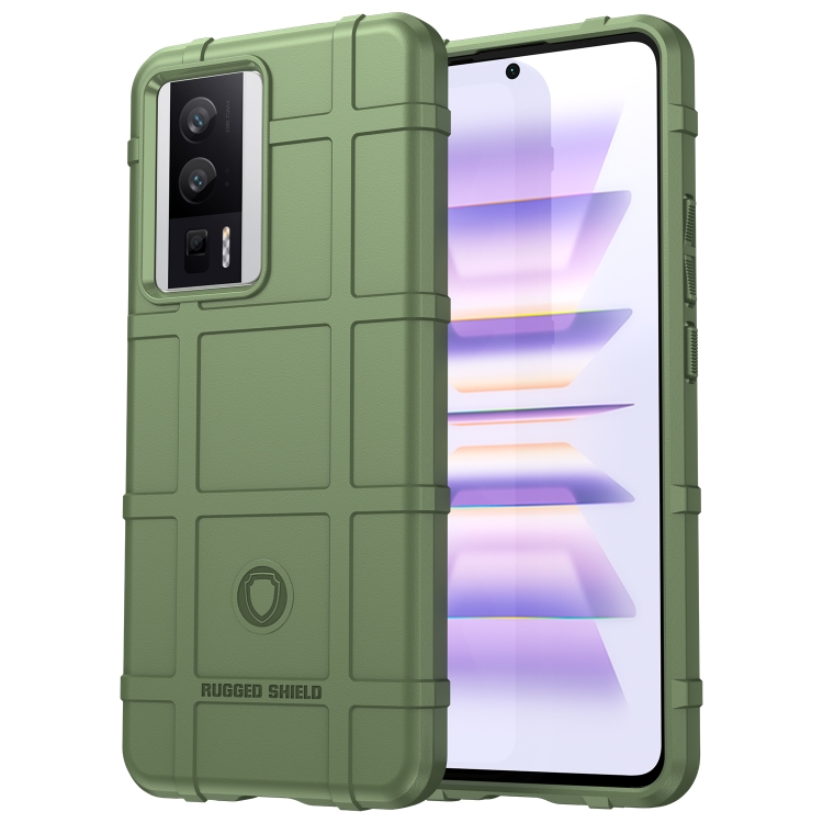 

For Xiaomi Poco F5 Pro Full Coverage Shockproof TPU Phone Case(Army Green)