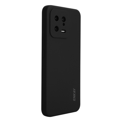 

For Xiaomi 13 ENKAY Hat-Prince Liquid Silicone Shockproof Phone Case(Black)