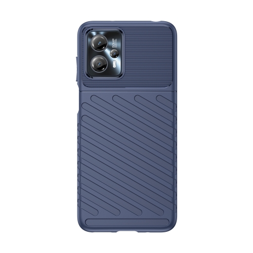 

For Motorola Moto G13 Thunderbolt Shockproof TPU Protective Soft Phone Case(Blue)