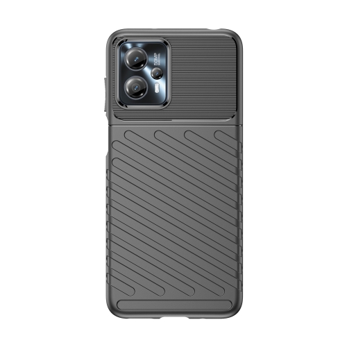 

For Motorola Moto G23 Thunderbolt Shockproof TPU Protective Soft Phone Case(Black)