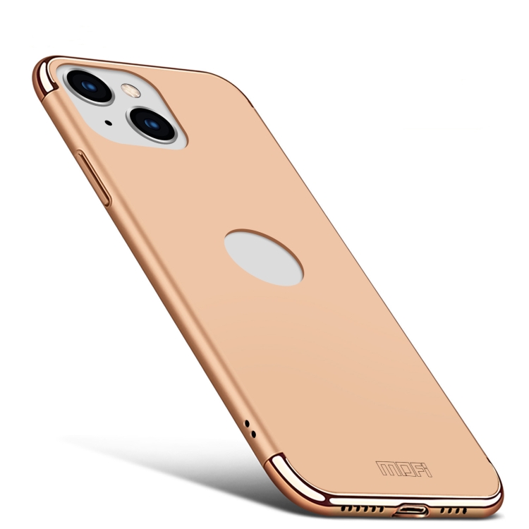 

For iPhone 14 Plus MOFI Yatun Series 3 in 1 Stitching PC Phone Case(Gold)
