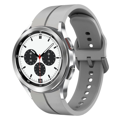 

For Samsung Galaxy Watch 4 Classic 42mm 20mm Loop Silicone Watch Band(Grey)