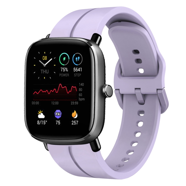 

For Amazfit GTS 2 Mini 20mm Loop Silicone Watch Band(Purple)