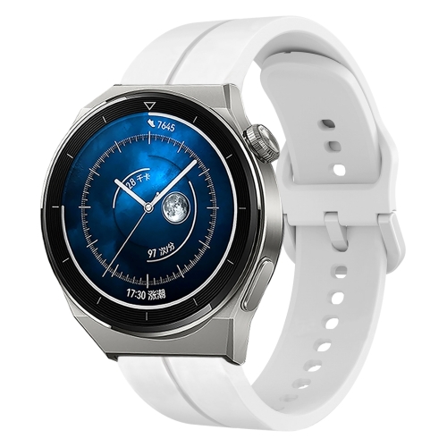 

For Huawei Watch GT3 Pro 43mm 20mm Loop Silicone Watch Band(White)