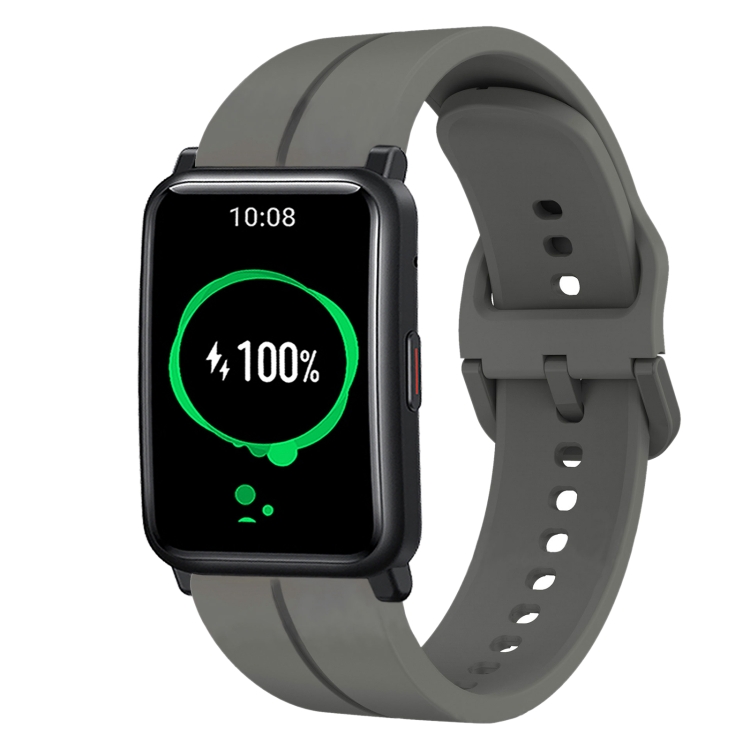 

For Honor Watch ES 20mm Loop Silicone Watch Band(Dark Grey)