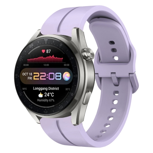 

For Huawei Watch 3 Pro New 22mm Loop Silicone Watch Band(Purple)