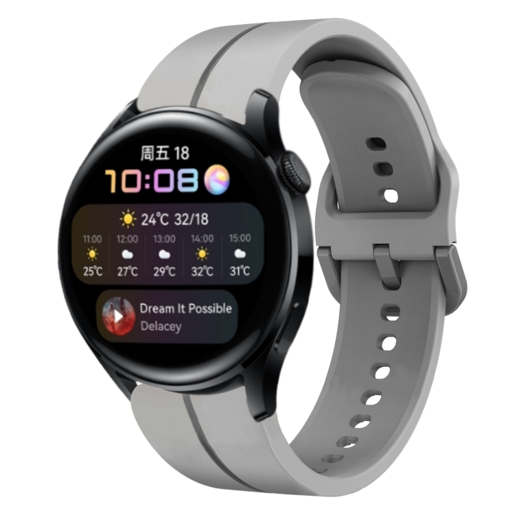 

For Huawei Watch 3 22mm Loop Silicone Watch Band(Grey)