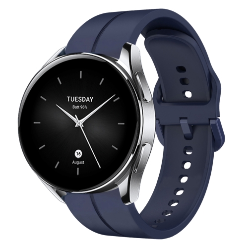 

For Xiaomi MI Watch S2 22mm Loop Silicone Watch Band(Navy Blue)
