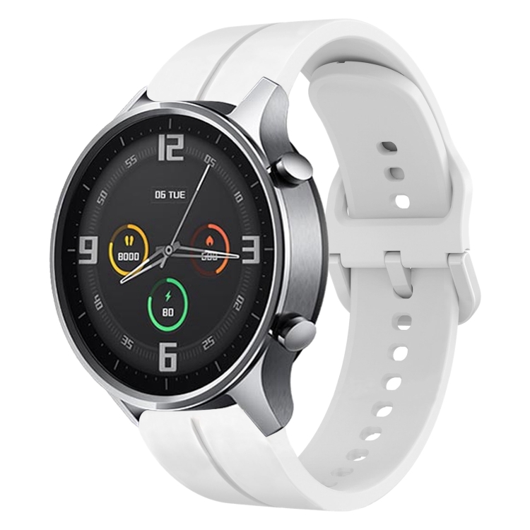 

For Xiaomi MI Watch Color 22mm Loop Silicone Watch Band(White)