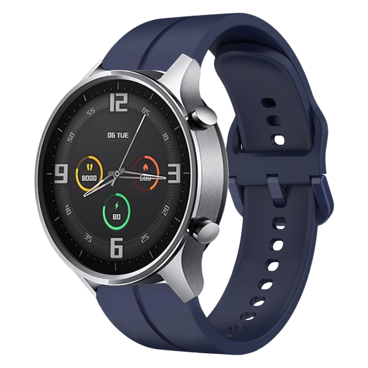 

For Xiaomi MI Watch Color 22mm Loop Silicone Watch Band(Navy Blue)