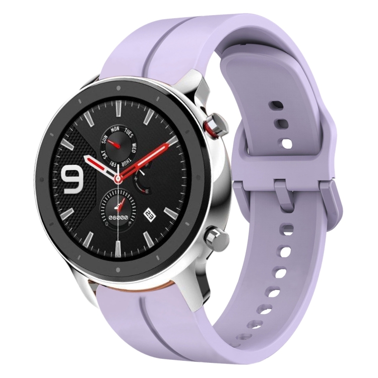 

For Amazfit GTR 4 22mm Loop Silicone Watch Band(Purple)