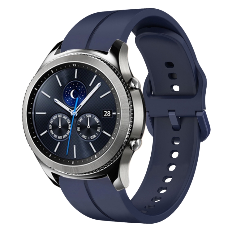 

For Samsung Gear S3 Classic 22mm Loop Silicone Watch Band(Navy Blue)