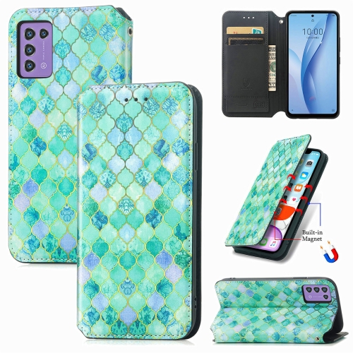 

For ZTE Libero 5G III CaseNeo Colorful Magnetic Leather Phone Case(Emerald)
