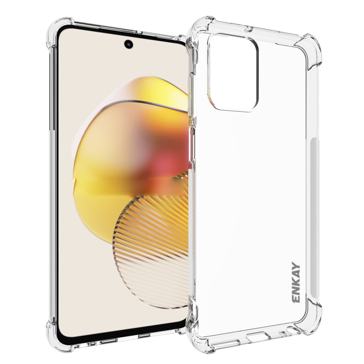 

For Motorola Moto G73 5G ENKAY Hat-Prince Clear TPU Shockproof Case Soft Anti-slip Cover