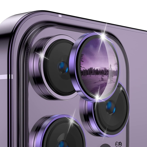 

For iPhone 14 Pro / 14 Pro Max ENKAY AR Anti-reflection Camera Lens Glass Full Film(Deep Purple)