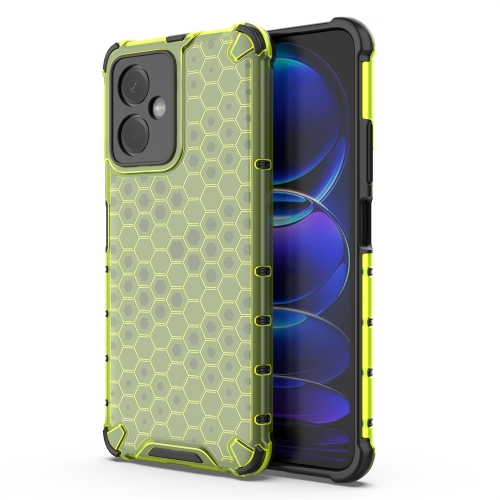 

For Xiaomi Redmi Note 12 4G Shockproof Honeycomb Phone Case(Green)