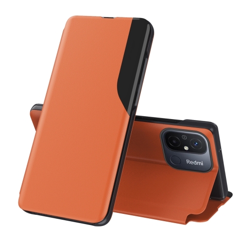 

For Xiaomi Redmi 12C Attraction Flip Holder Leather Phone Case(Orange)