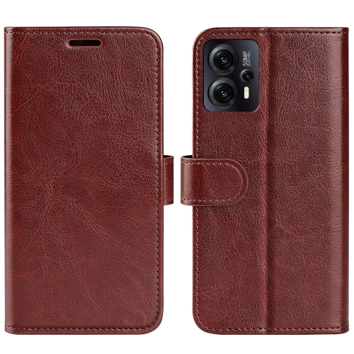 

For Motorola Moto G13 R64 Texture Horizontal Flip Leather Phone Case(Brown)