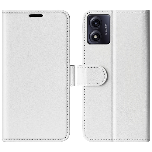 

For Motorola Moto E13 R64 Texture Horizontal Flip Leather Phone Case(White)