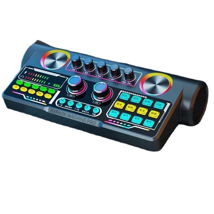 

S900 Multifunctional Bluetooth Sound Card Live Phone Singing Stereo Surround Sound Desktop Audio Microphone Equipment