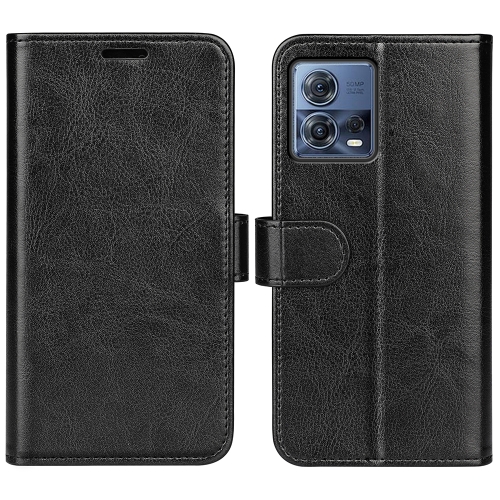 

For Motorola Moto S30 Pro R64 Texture Horizontal Flip Leather Phone Case(Black)