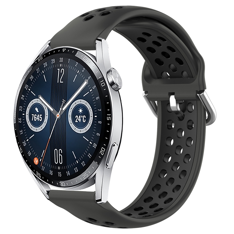 Huawei Watch GT3 42mm 20mm 穴あき通気性スポーツシリコンウォッチ 