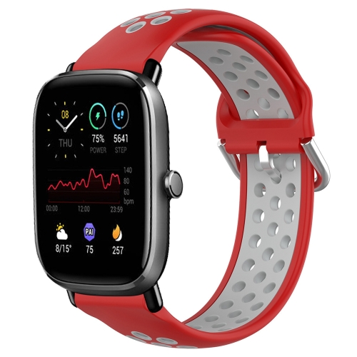 20mm per Amazfit GTS4 / GTS4 mini / GTS3 Cinturino per orologio in silicone  perforato con fibbia posteriore