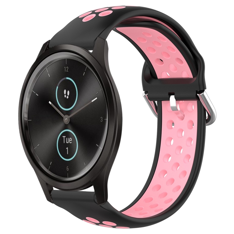 For Garmin VivoMove Style 20mm Perforated Breathable Sports