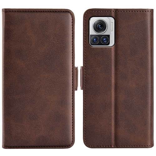 

For Motorola Moto X30 Pro Dual-side Magnetic Buckle Horizontal Flip Leather Phone Case(Brown)