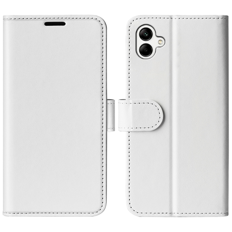 

For Samsung Galaxy A04 R64 Texture Horizontal Flip Leather Phone Case(White)