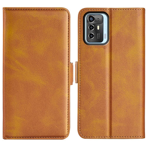 

For ZTE Blade A72 5G Dual-side Magnetic Buckle Horizontal Flip Leather Phone Case(Yellow)