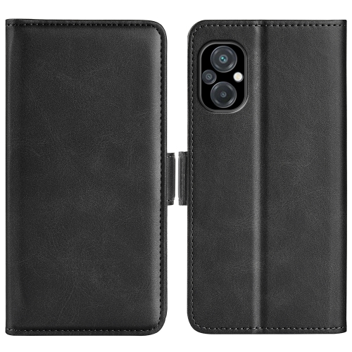 

For Xiaomi Poco M5 4G Dual-side Magnetic Buckle Horizontal Flip Leather Phone Case(Black)